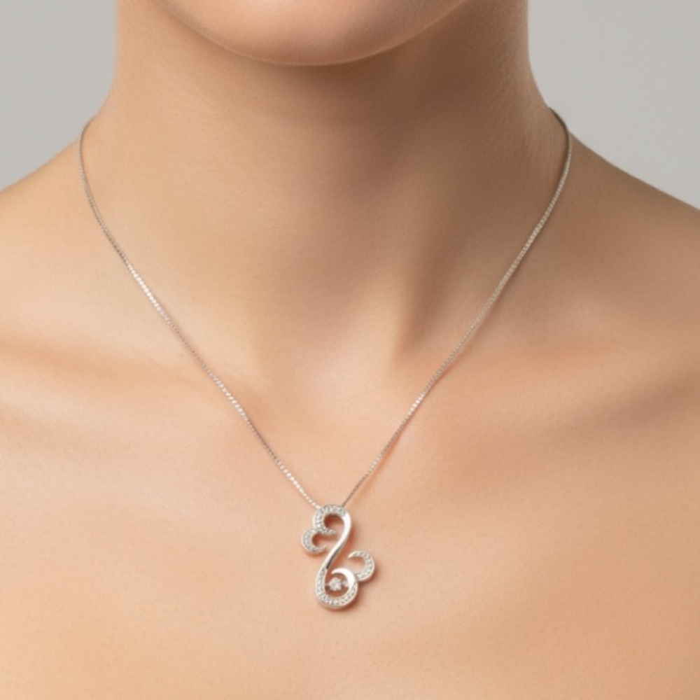 Sterling Silver Jane Seymour Open Heart Pendant and Chain Necklace